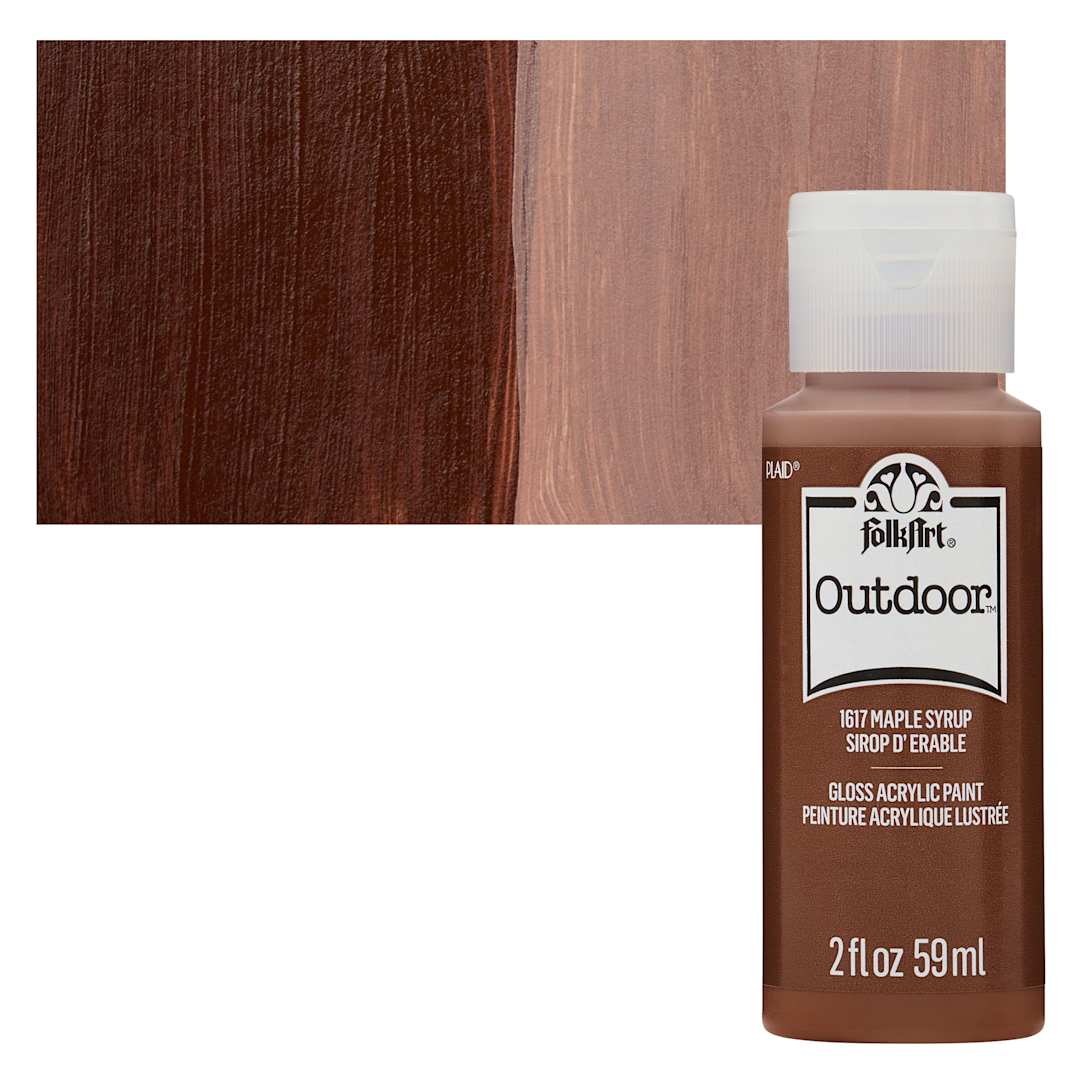 Open in modal - FolkArt Outdoor Acrylic Paint - Maple Syrup, 2 oz, Bottle