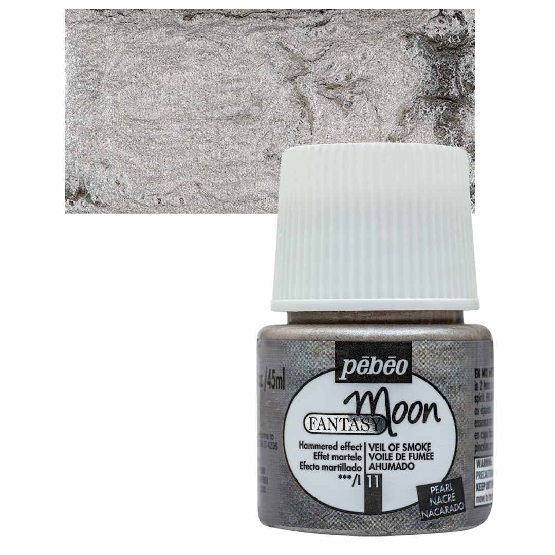 Open in modal - Pebeo Fantasy Moon Paint - Veil of Smoke, 45 ml bottle and swatch