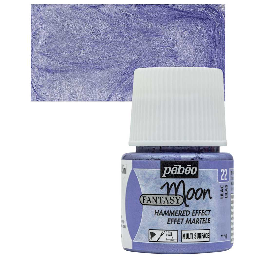 Open in modal - Pebeo Fantasy Moon Paint - Lilac, 45 ml bottle and swatch