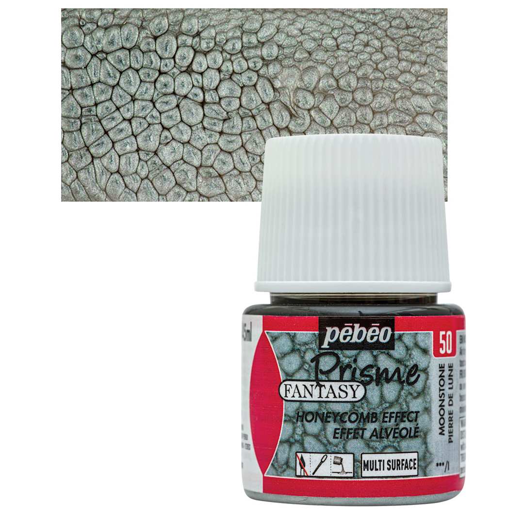 Open in modal - Pebeo Fantasy Prisme Paint - Moonstone, 45 ml bottle and swatch