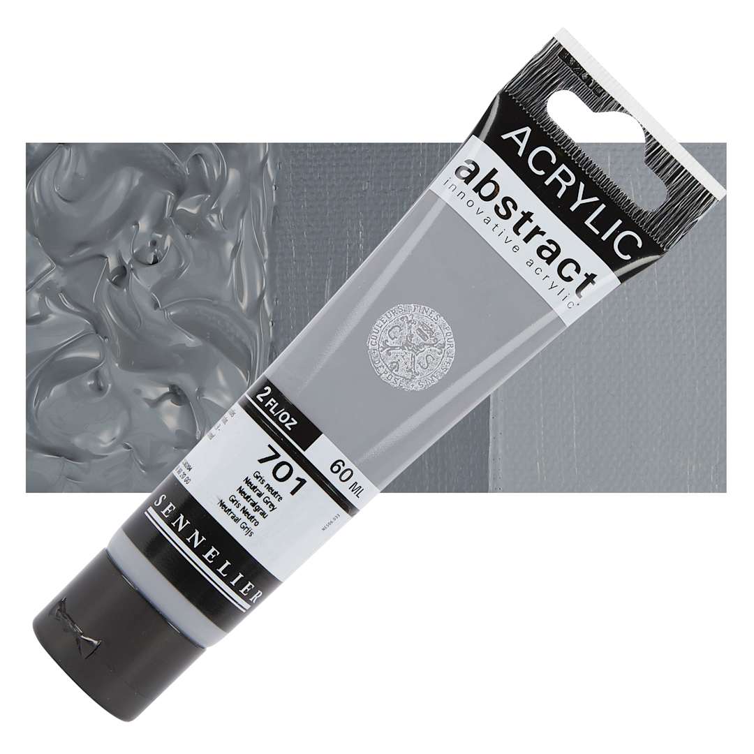 Open in modal - Sennelier Abstract Acrylic - Natural Gray, 60 ml tube and swatch