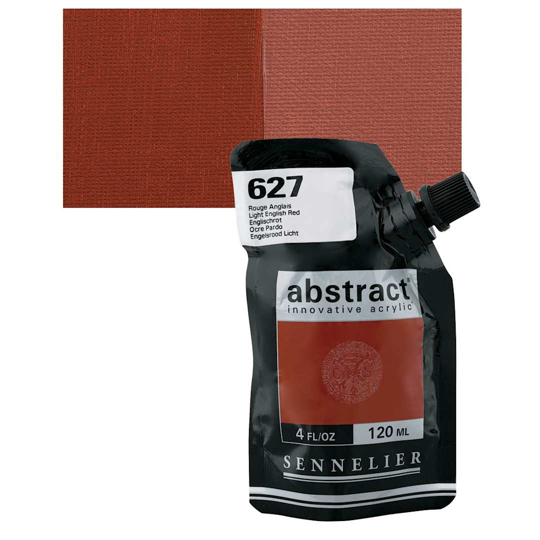 Open in modal - Sennelier Abstract Acrylic - Light English Red, 120 ml pouch and swatch