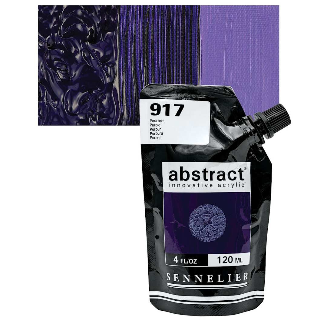 Open in modal - Sennelier Abstract Acrylic - Purple, 120 ml pouch and swatch