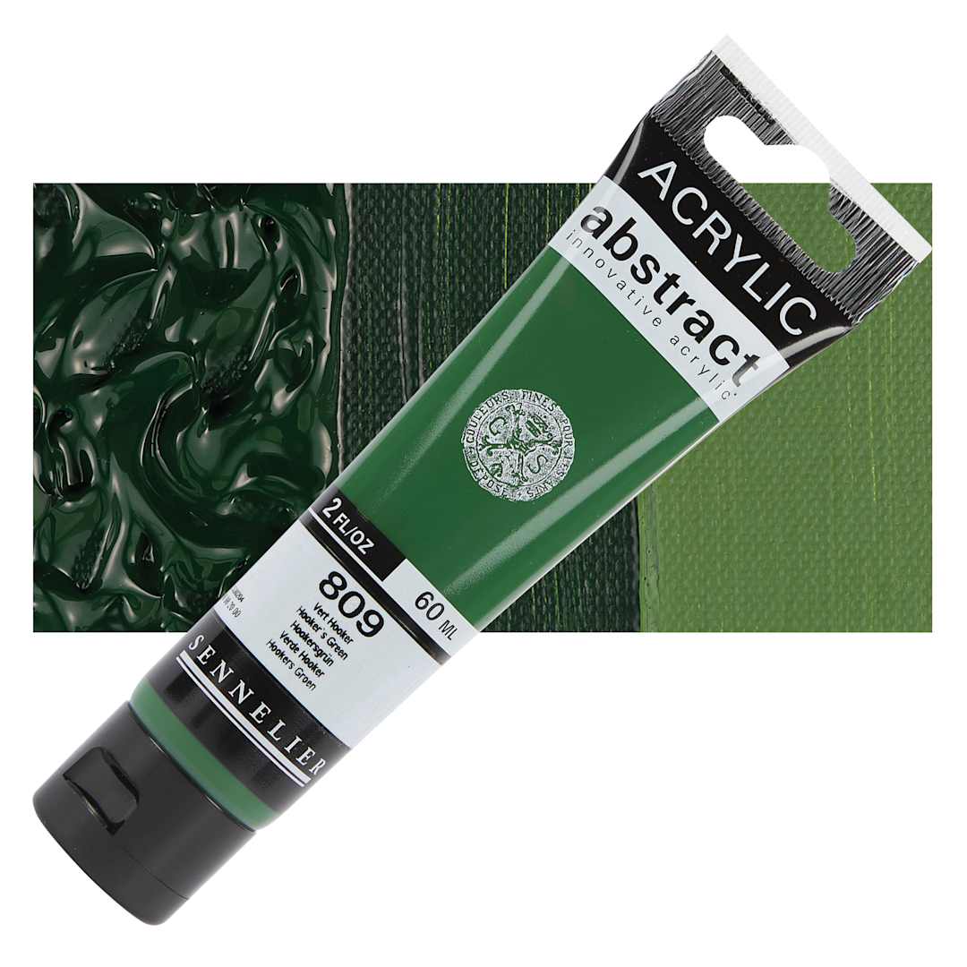 Open in modal - Sennelier Abstract Acrylic - Hooker's Green, 60 ml tube and swatch
