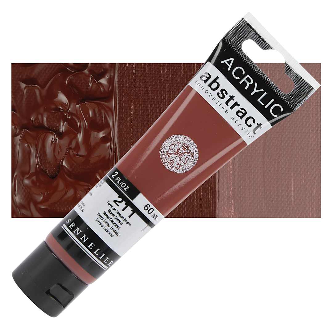 Open in modal - Sennelier Abstract Acrylic - Burnt Sienna, 60 ml tube and swatch