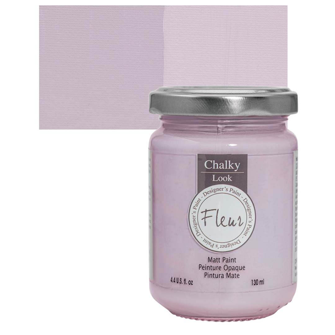 Open in modal - Fleur Chalky Look Paint - Sunrise Flirt, 4.4 oz jar and swatch