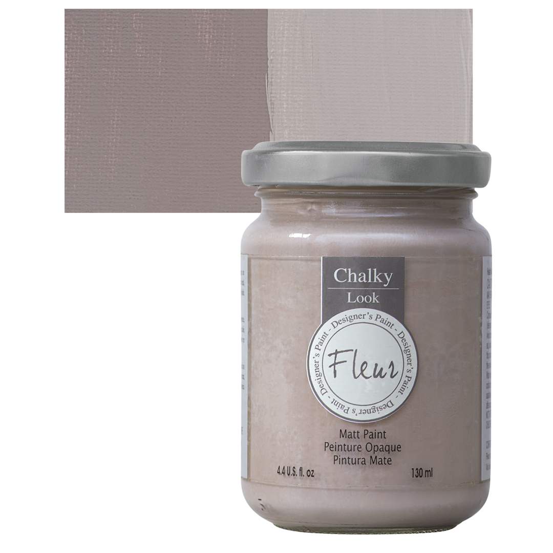 Open in modal - Fleur Chalky Look Paint - Indian Elephant, 4.4 oz jar and swatch