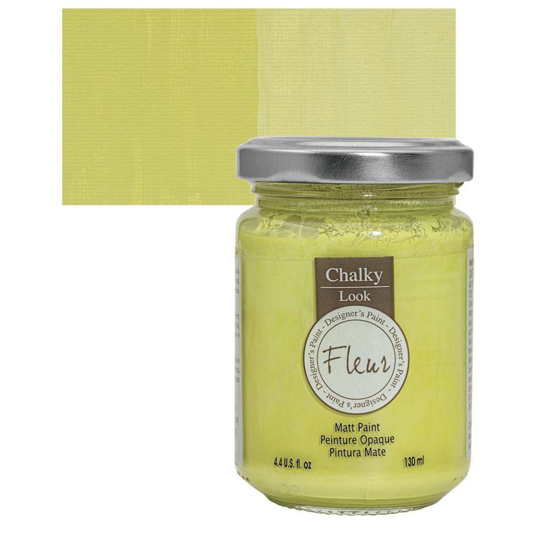Open in modal - Fleur Chalky Look Paint - Flower Power, 4.4 oz jar and swatch