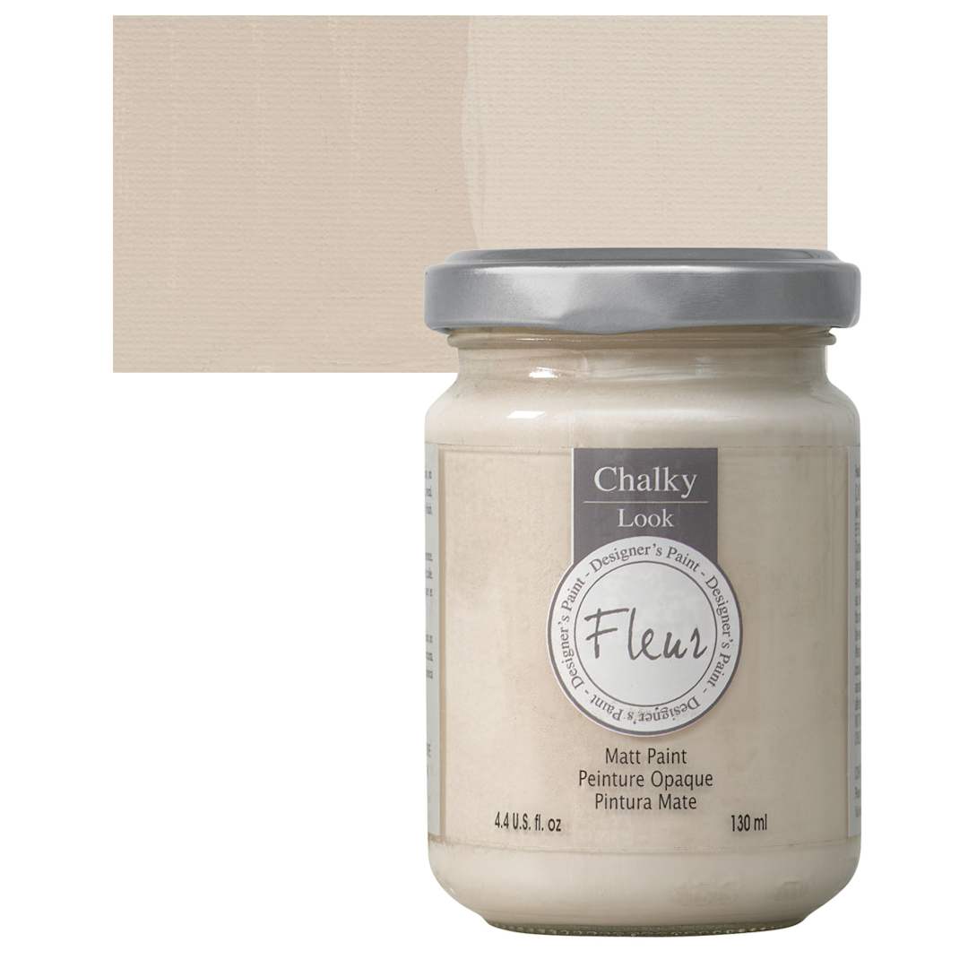 Open in modal - Fleur Chalky Look Paint - Taupe Sophistication, 4.4 oz jar and swatch