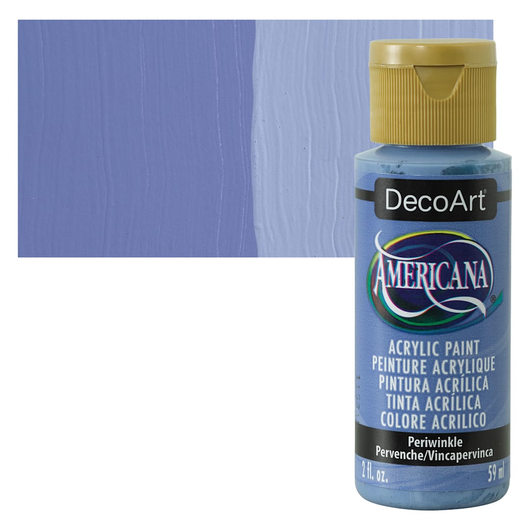 Open in modal - DecoArt Americana Acrylic Paint - Periwinkle, 2 oz bottle and swatch