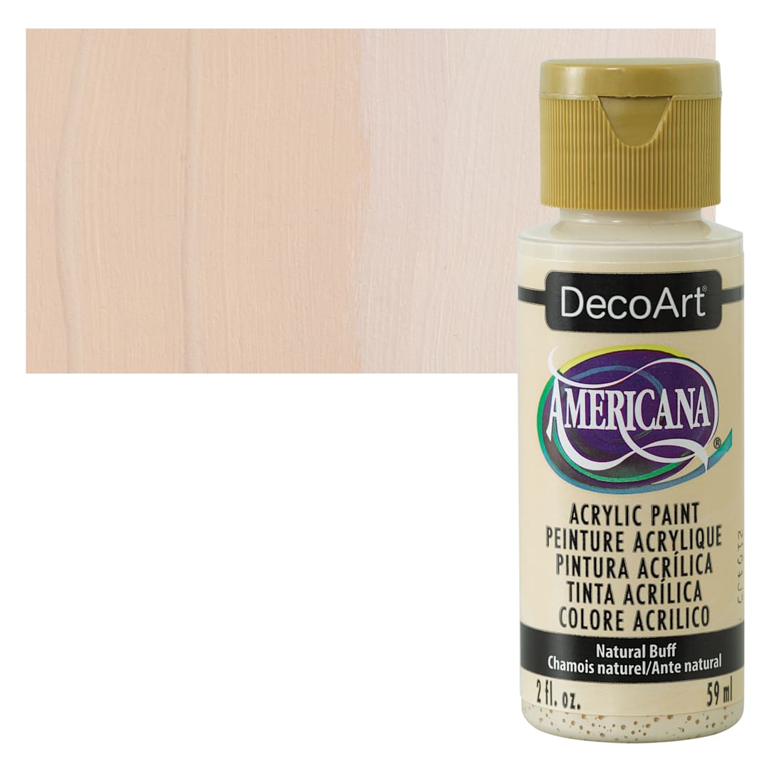 Open in modal - DecoArt Americana Acrylic Paint - Natural Buff, 2 oz bottle and swatch