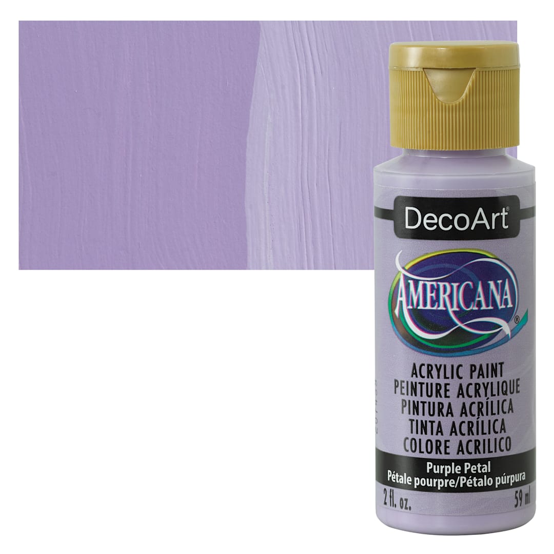 Open in modal - DecoArt Americana Acrylic Paint - Purple Petal, 2 oz bottle and swatch
