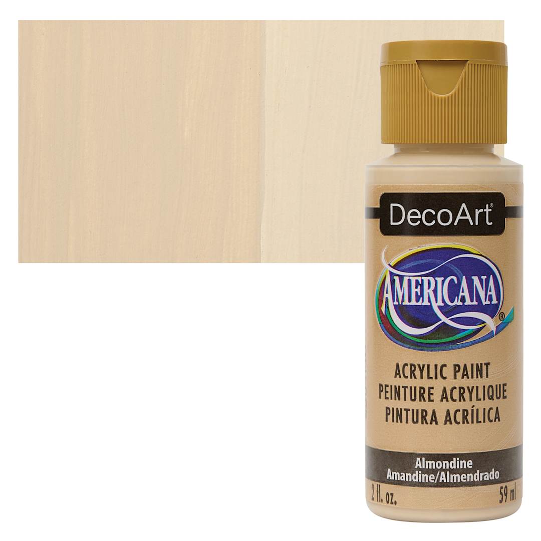 Open in modal - DecoArt Americana Acrylic Paint - Almondine, 2 oz bottle and swatch