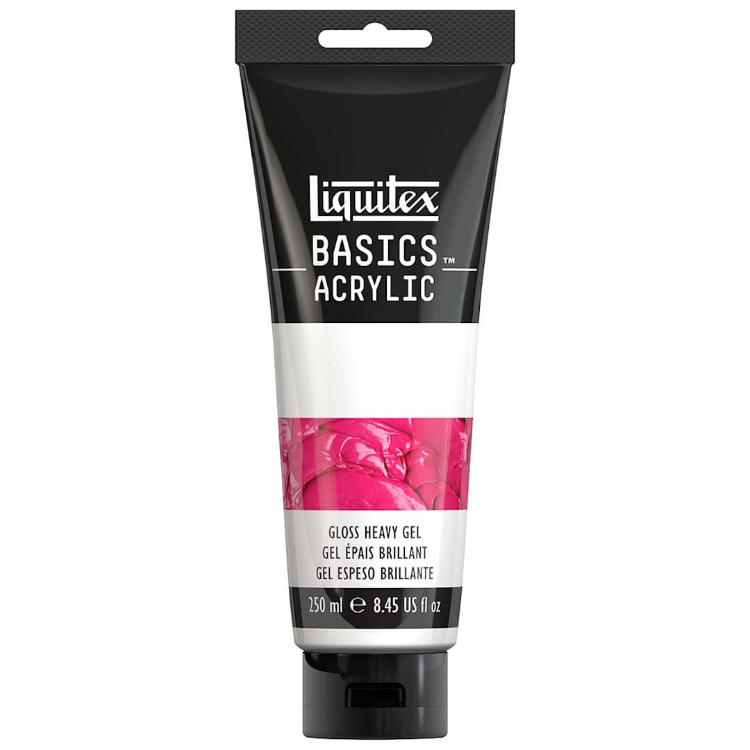 Open in modal - Liquitex Basics Acrylic Gel Medium - Tube of Gloss Heavy Gel shown upright