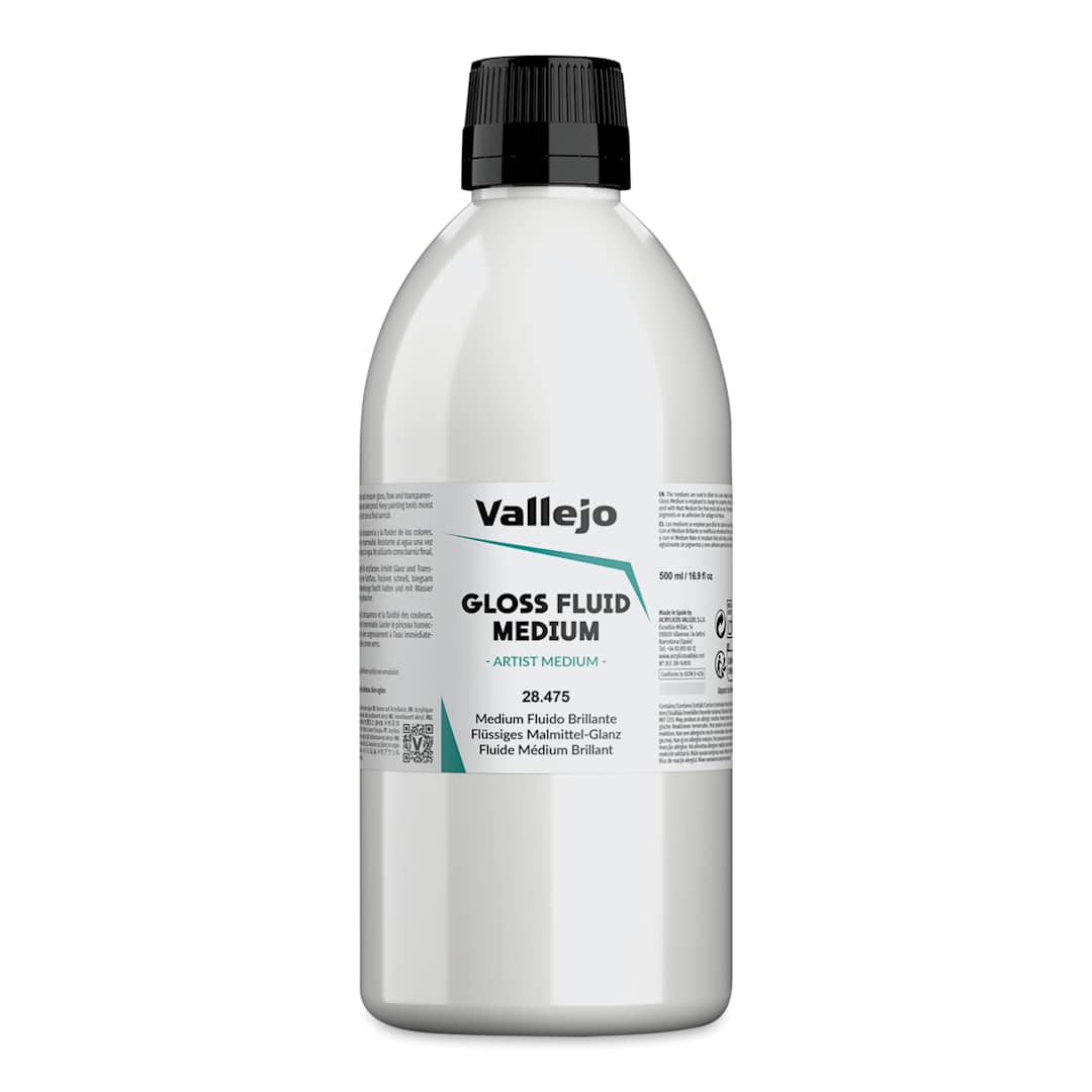 Open in modal - Vallejo Acrylic Fluid Medium - Gloss, 500 ml