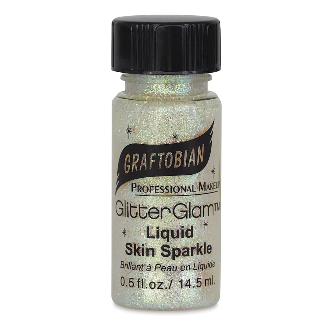 Open in modal - GlitterGlam Liquid Skin Sparkle - Front view of Opal Flash bottle