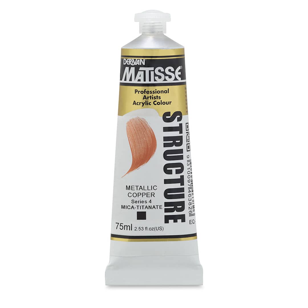 Open in modal - Matisse Structure Acrylics - Upright 75 ml Tube of Metallic Copper
