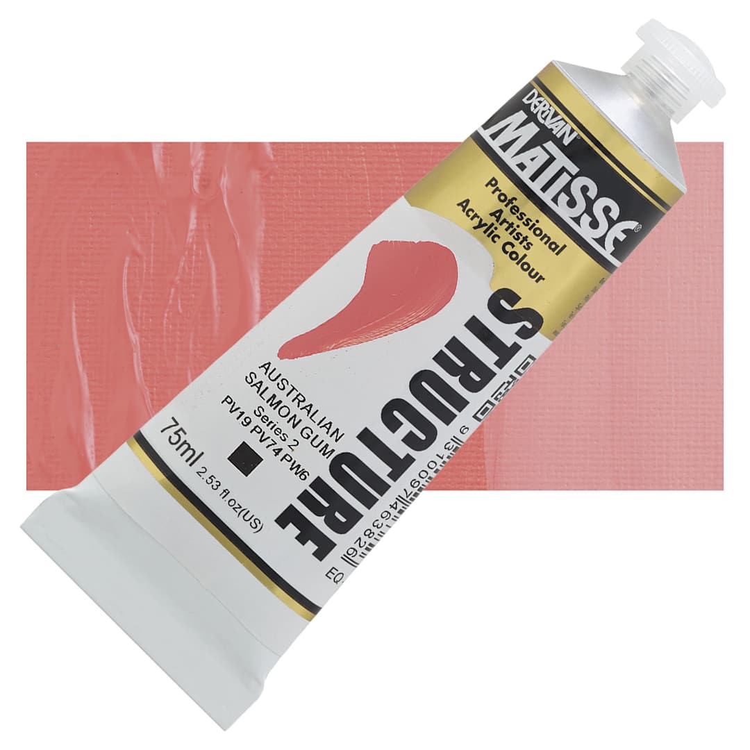 Open in modal - Matisse Structure Paint - Australian Salmon Gum, 75 ml tube and swatch