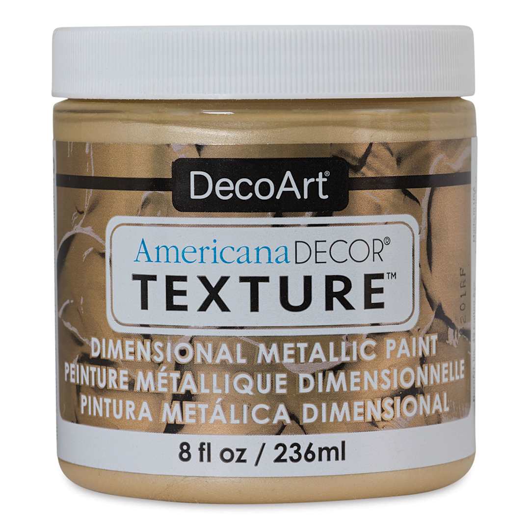 Open in modal - DecoArt American Decor Texture Paint - Champagne Metallic, 8 oz