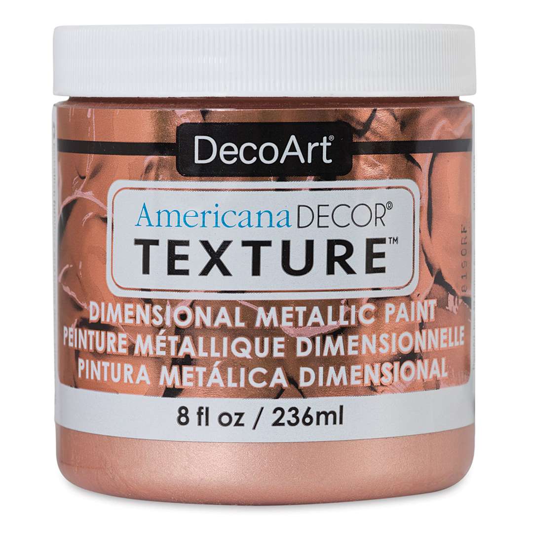 Open in modal - DecoArt American Decor Texture Paint - Rose Gold Metallic, 8 oz