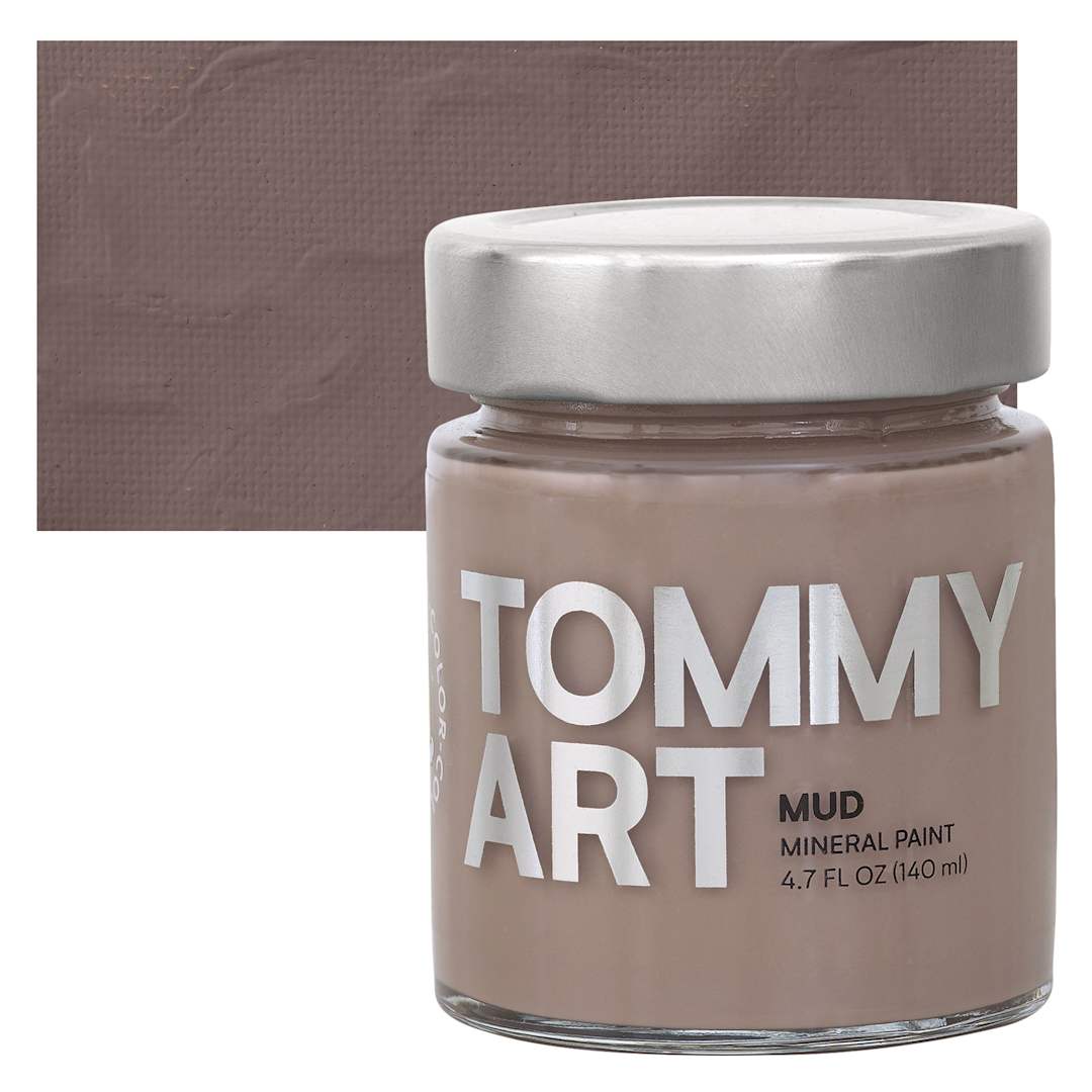 Open in modal - Tommy Art Mineral Paint - Mud, 140 ml jar and swatch