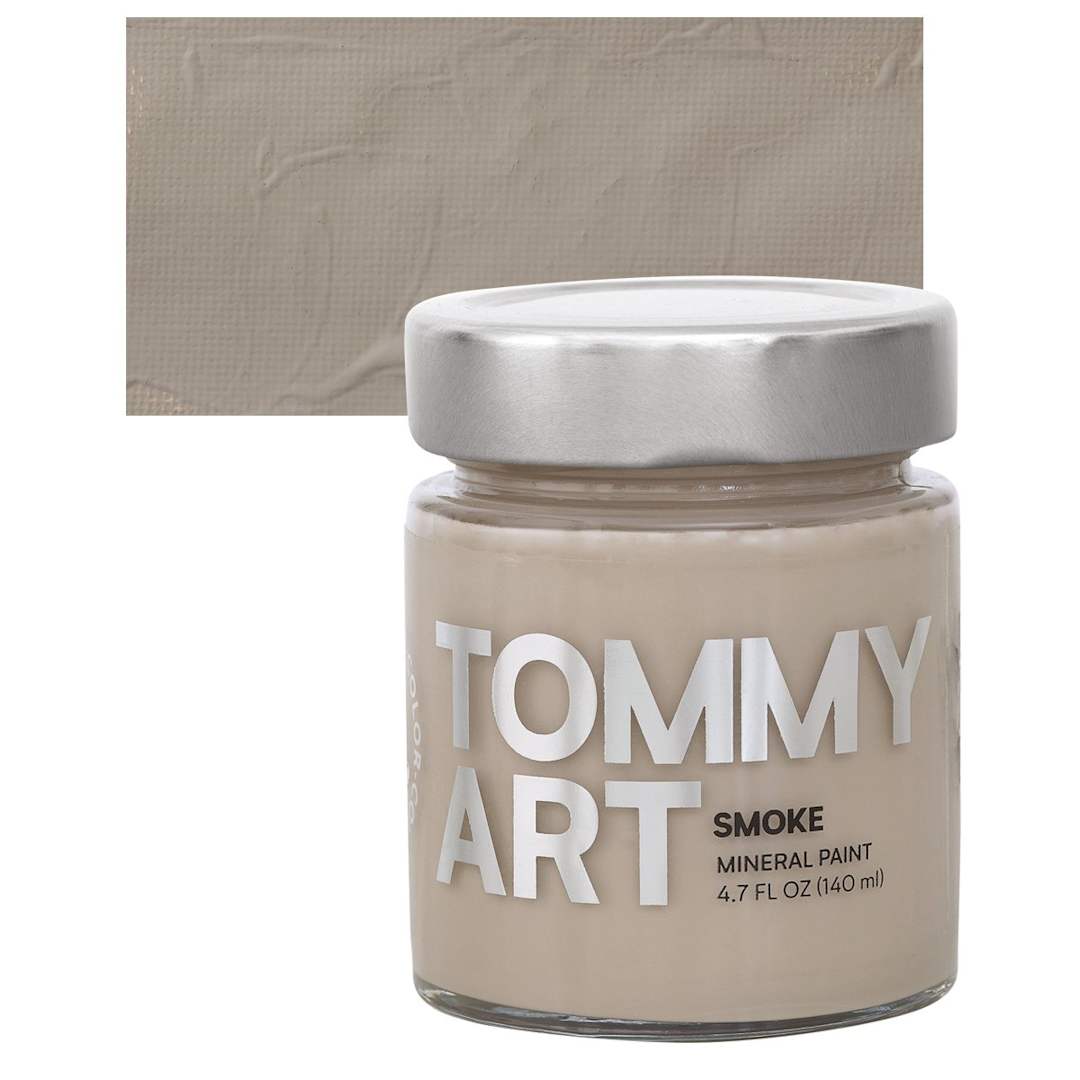 Open in modal - Tommy Art Mineral Paint - Smoke, 140 ml jar and swatch