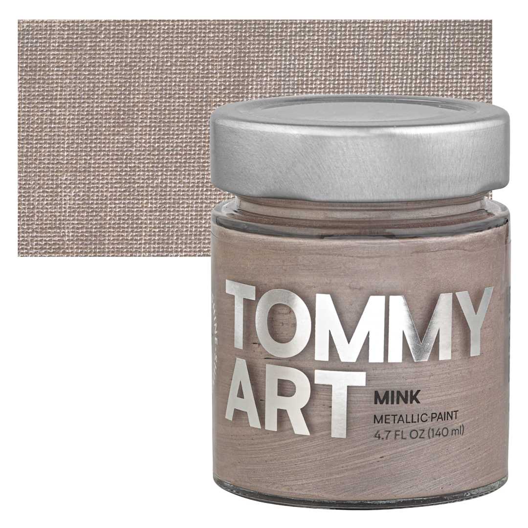 Open in modal - Tommy Art Mineral Paint - Mink (Metallic), 140 ml jar and swatch