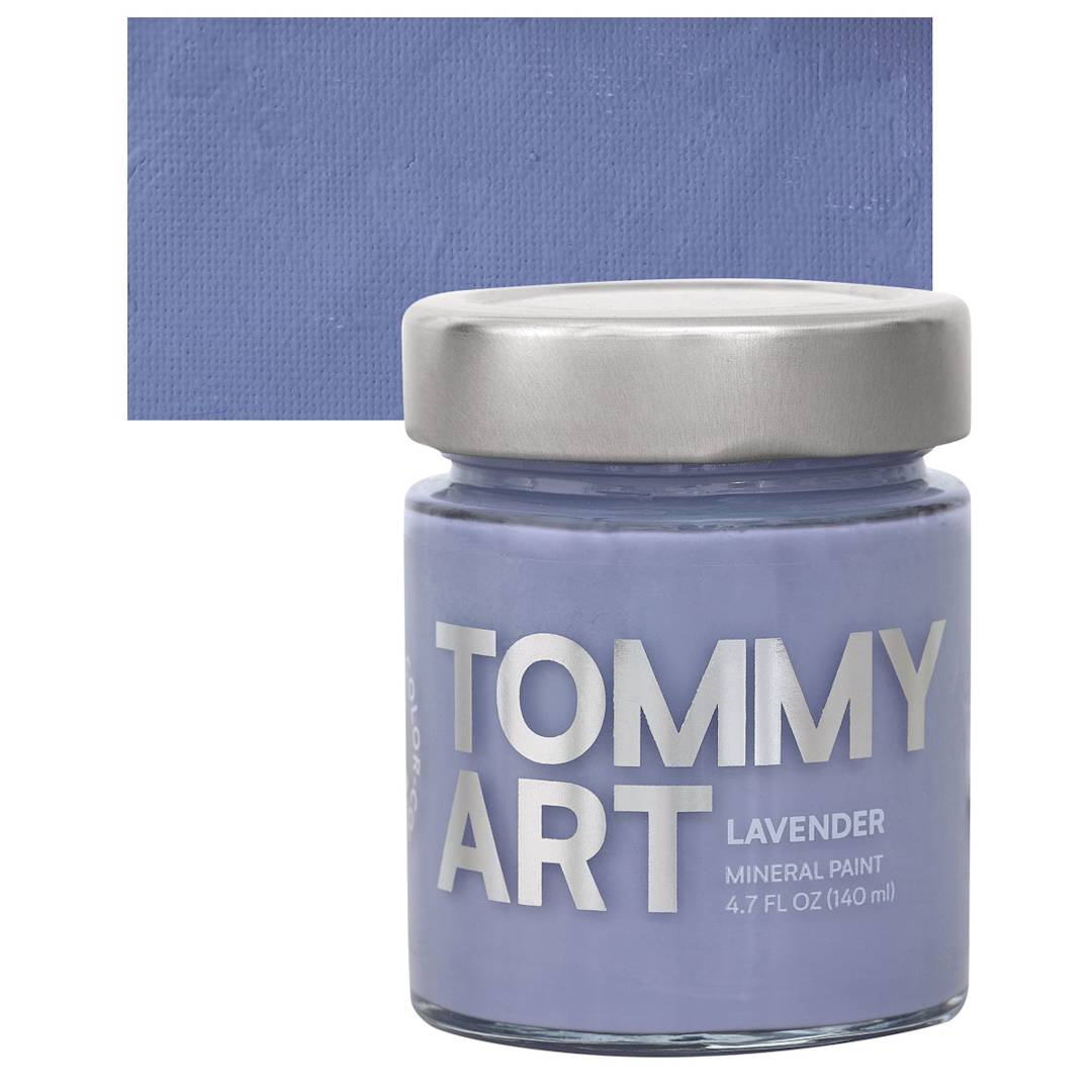 Open in modal - Tommy Art Mineral Paint - Lavender, 140 ml jar and swatch