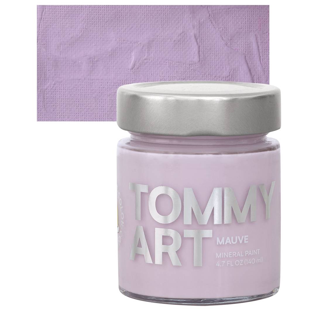 Open in modal - Tommy Art Mineral Paint - Mauve, 140 ml jar and swatch