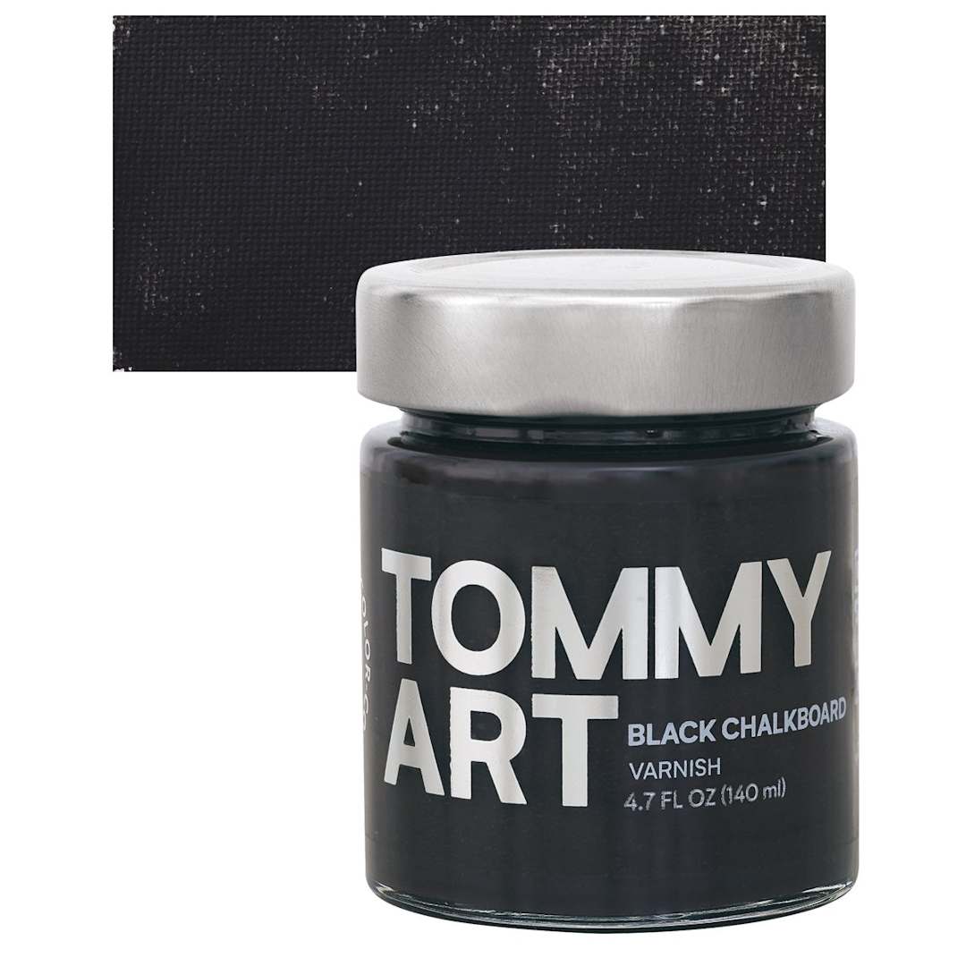 Open in modal - Tommy Art DIY System - Black Chalkboard Paint, 140 ml jar and swatch