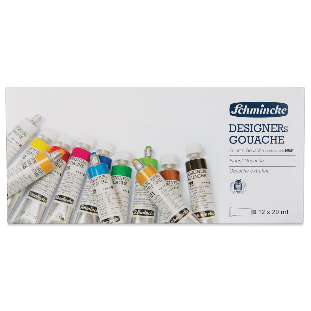 Open in modal - Schmincke Designers Gouache - Set of 12, Assorted, 20 ml Tubes