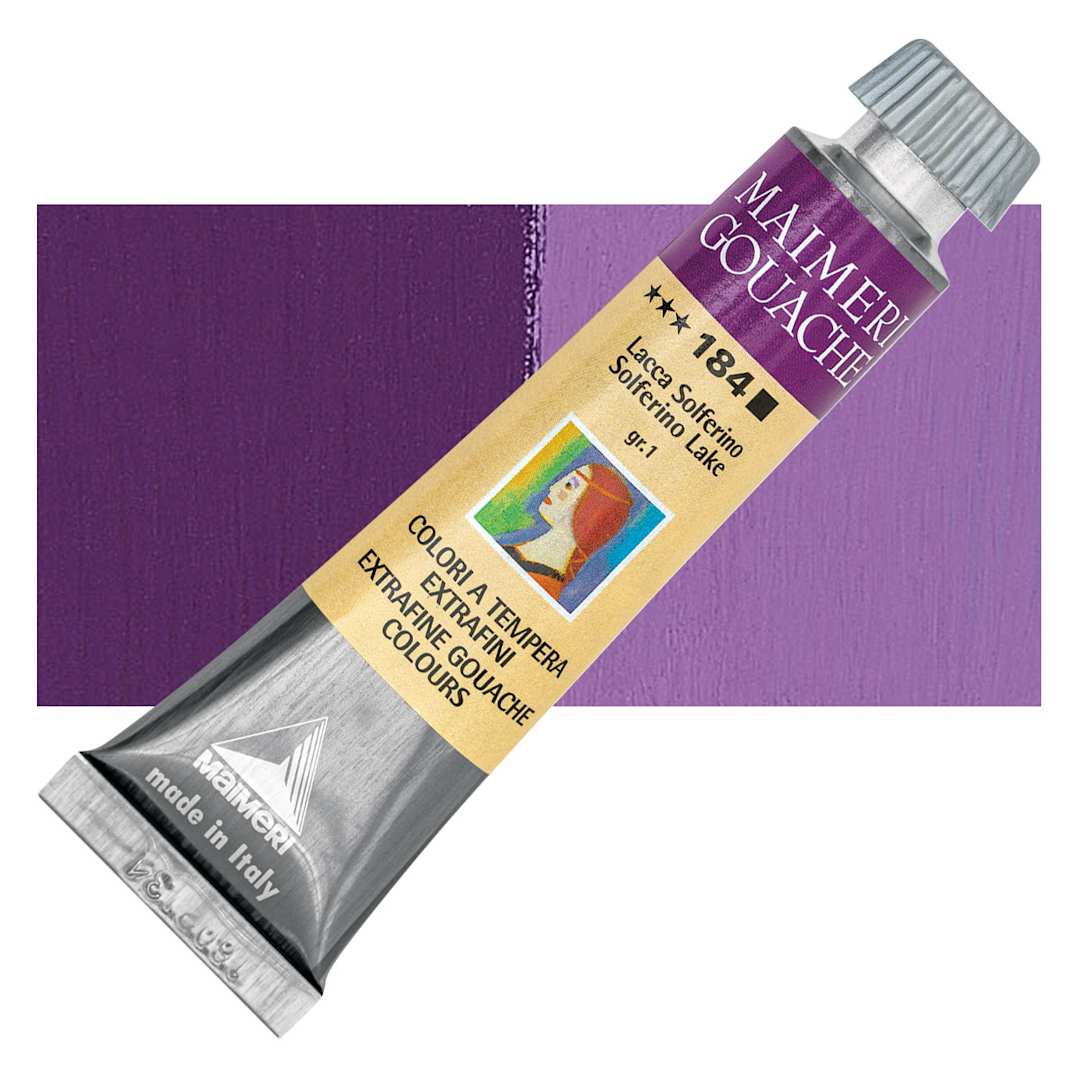 Open in modal - Maimeri Artist Gouache - Solferino Lake, 20 ml tube and swatch