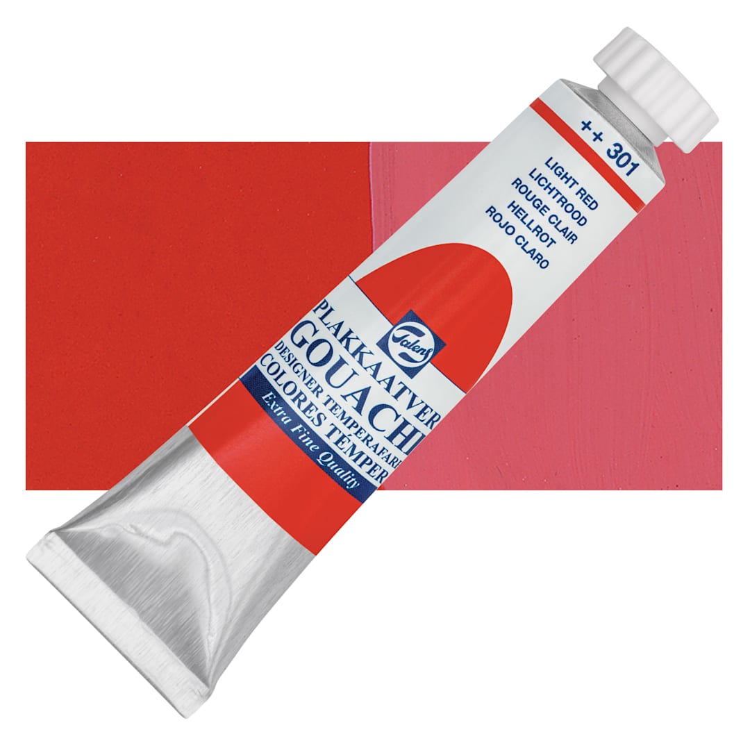 Open in modal - Royal Talens Gouache - Light Red, 20 ml tube and swatch