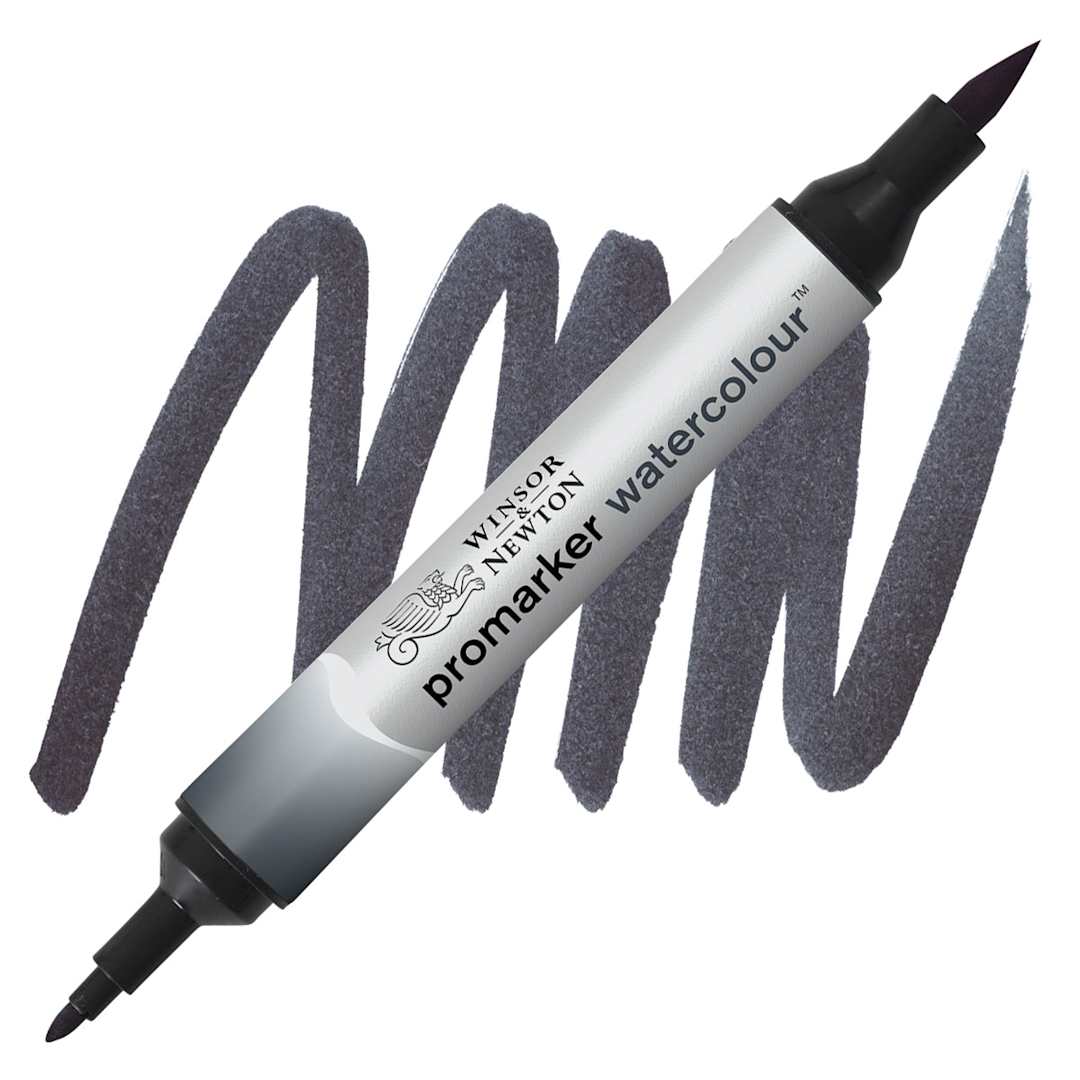 Open in modal - Winsor & Newton Promarker Watercolor Marker - Payne's Gray marker and swatch