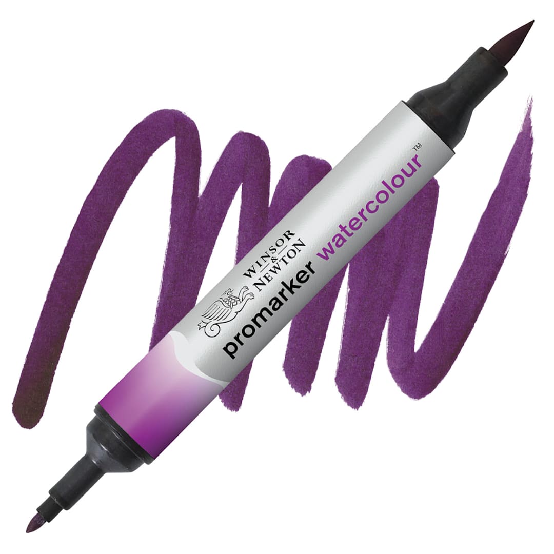 Open in modal - Winsor & Newton Promarker Watercolor Marker - Mauve marker and swatch