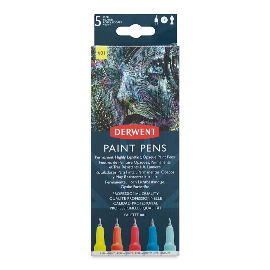 Open in modal - Derwent Graphik Line Painters - Set 1, Pkg of 5