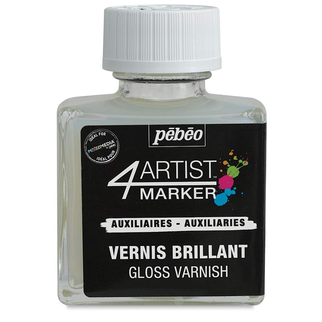 Open in modal - Pebeo 4Artist Marker Varnish - Front view of Gloss Varnish bottle
