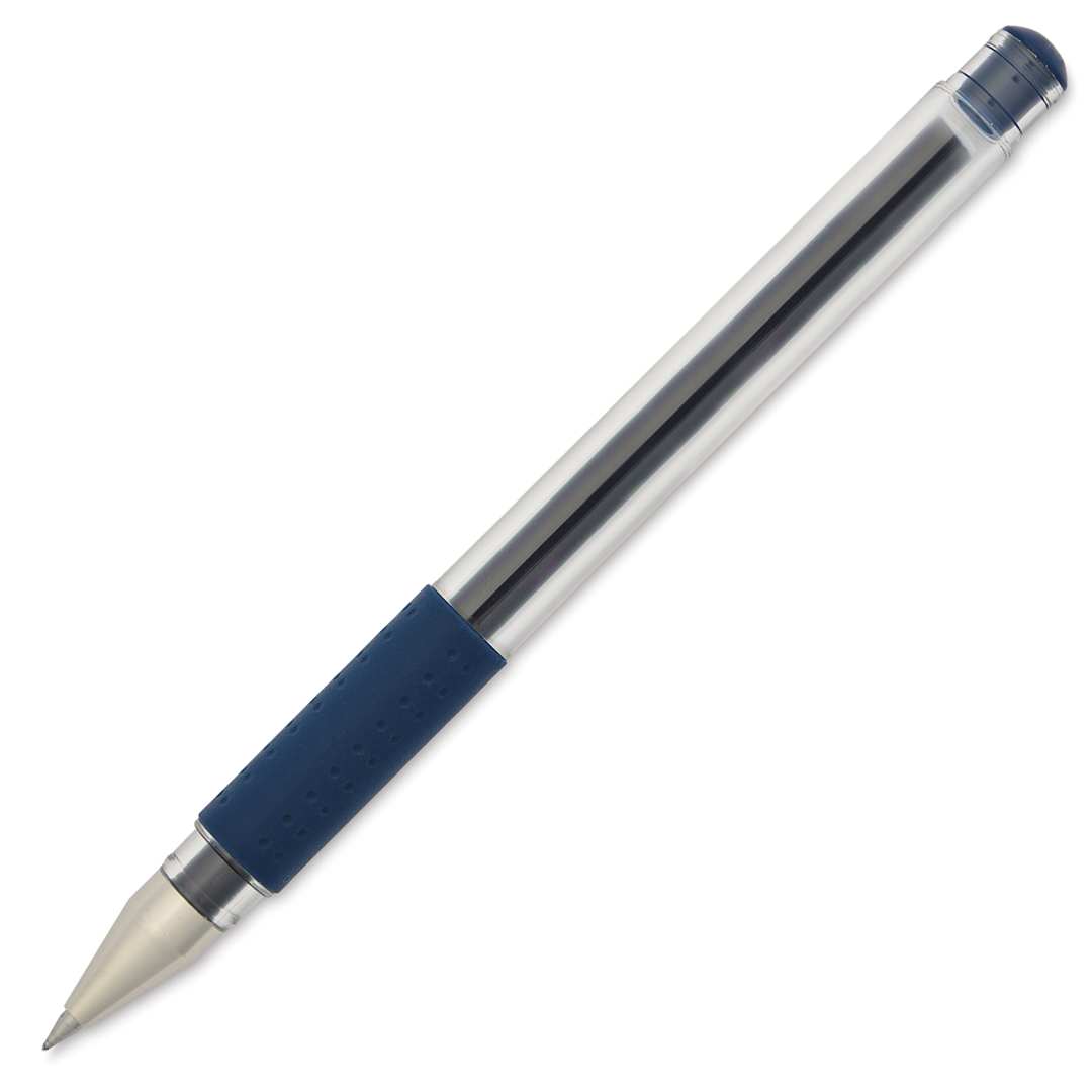 Open in modal - Uni-Ball Signo DX Gel Pen - Blue Black, cap off