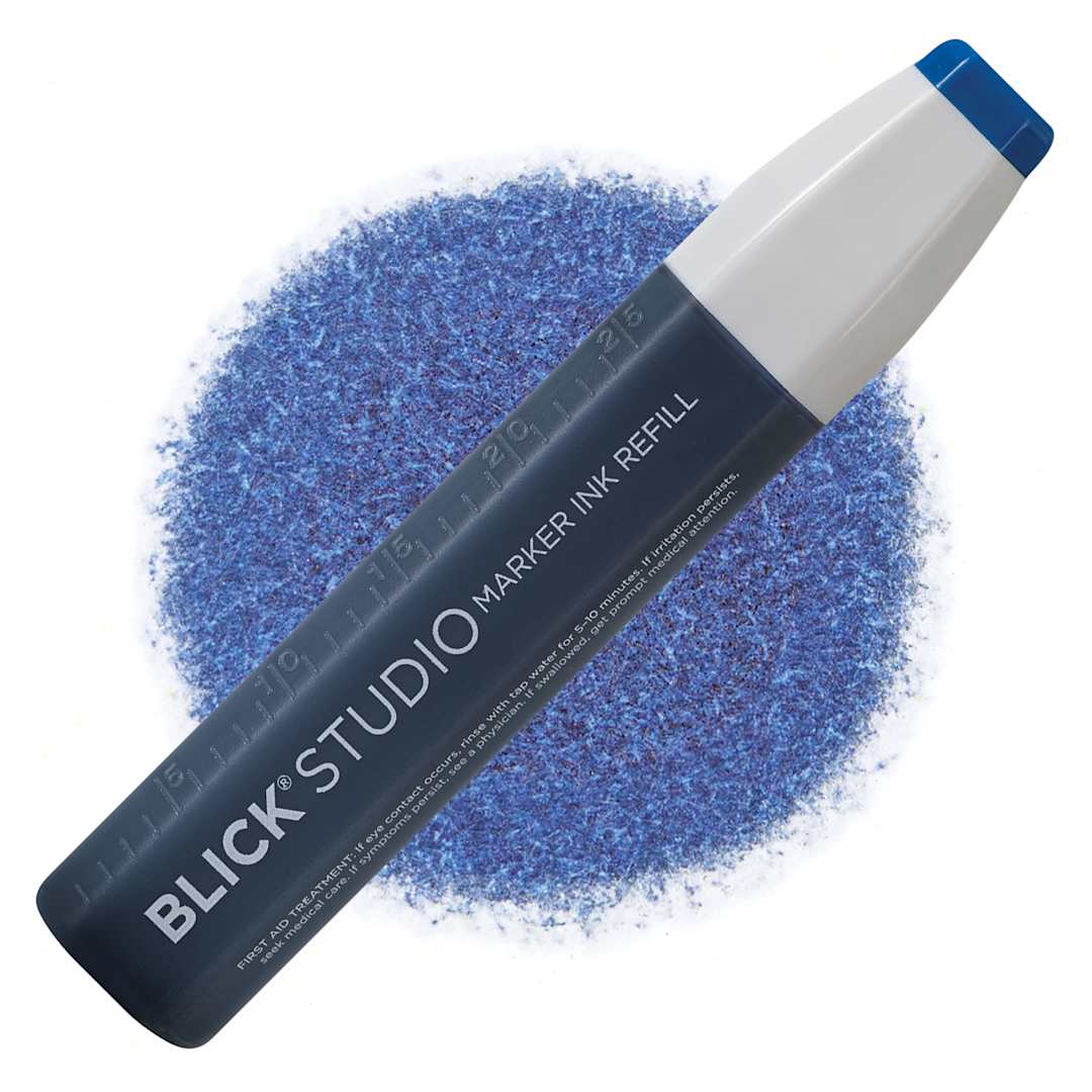 Open in modal - Blick Studio Marker Refill - Ink Blue, 074, swatch and refill