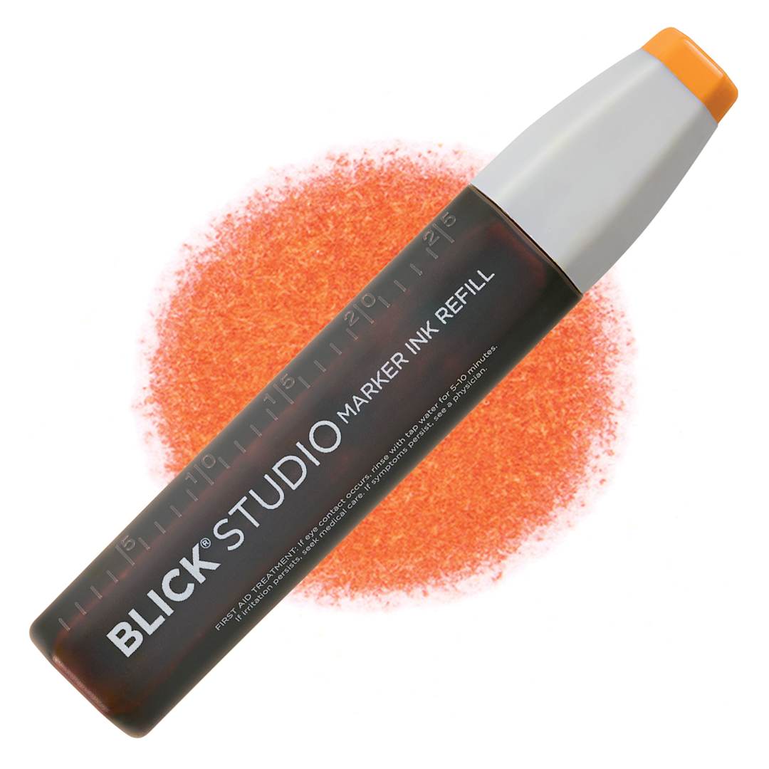 Open in modal - Blick Studio Marker Refill - Burnt Orange, 072, swatch and refill