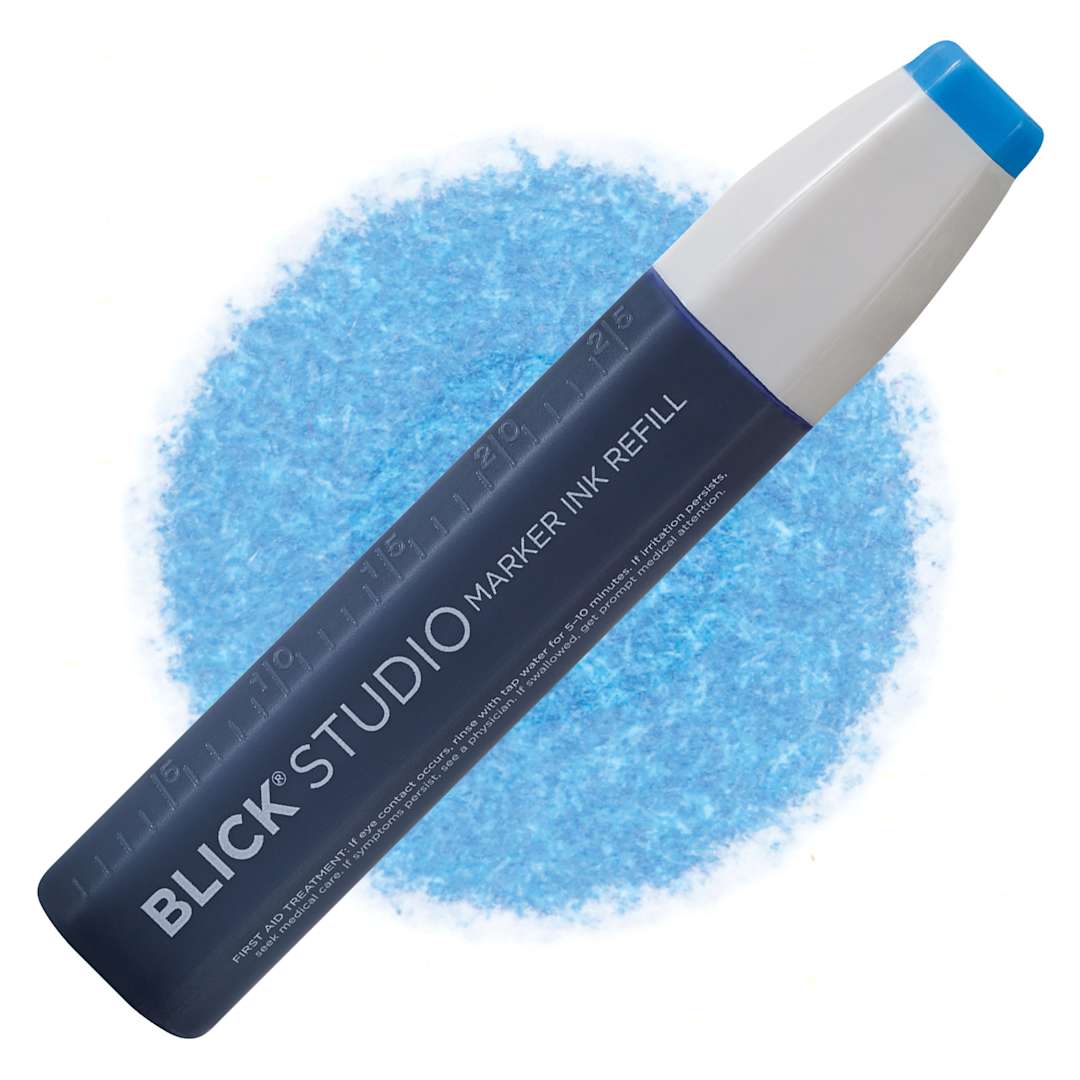 Open in modal - Blick Studio Marker Refill - Cerulean Blue, 041, swatch and refill