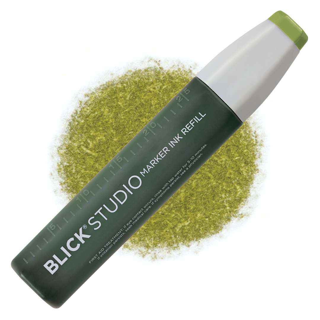 Open in modal - Blick Studio Marker Refill - Olive, 070, swatch and refill