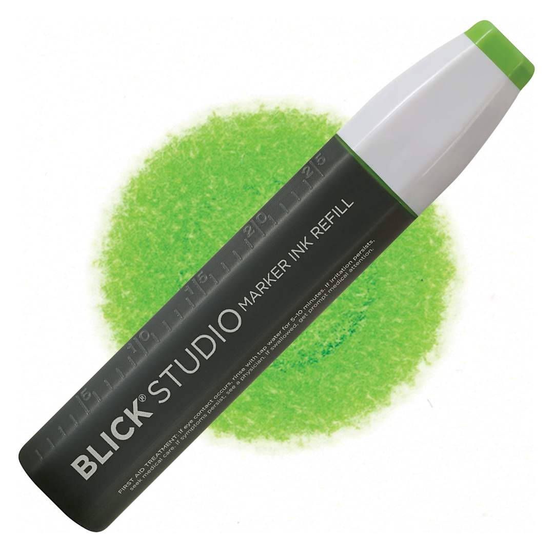 Open in modal - Blick Studio Marker Refill - Spring Green, 043, swatch and refill