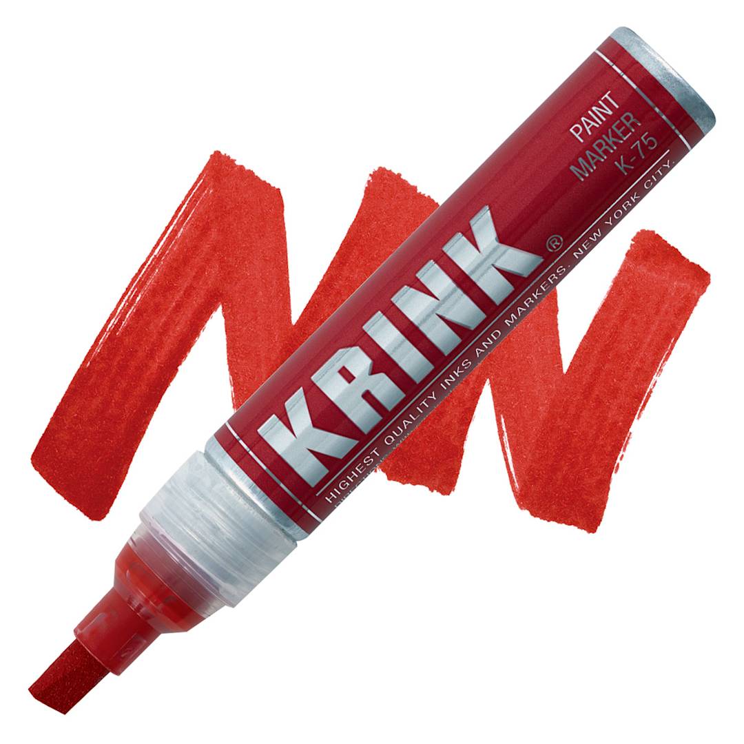 Open in modal - Krink K-75 Paint Marker - Red marker and swatch
