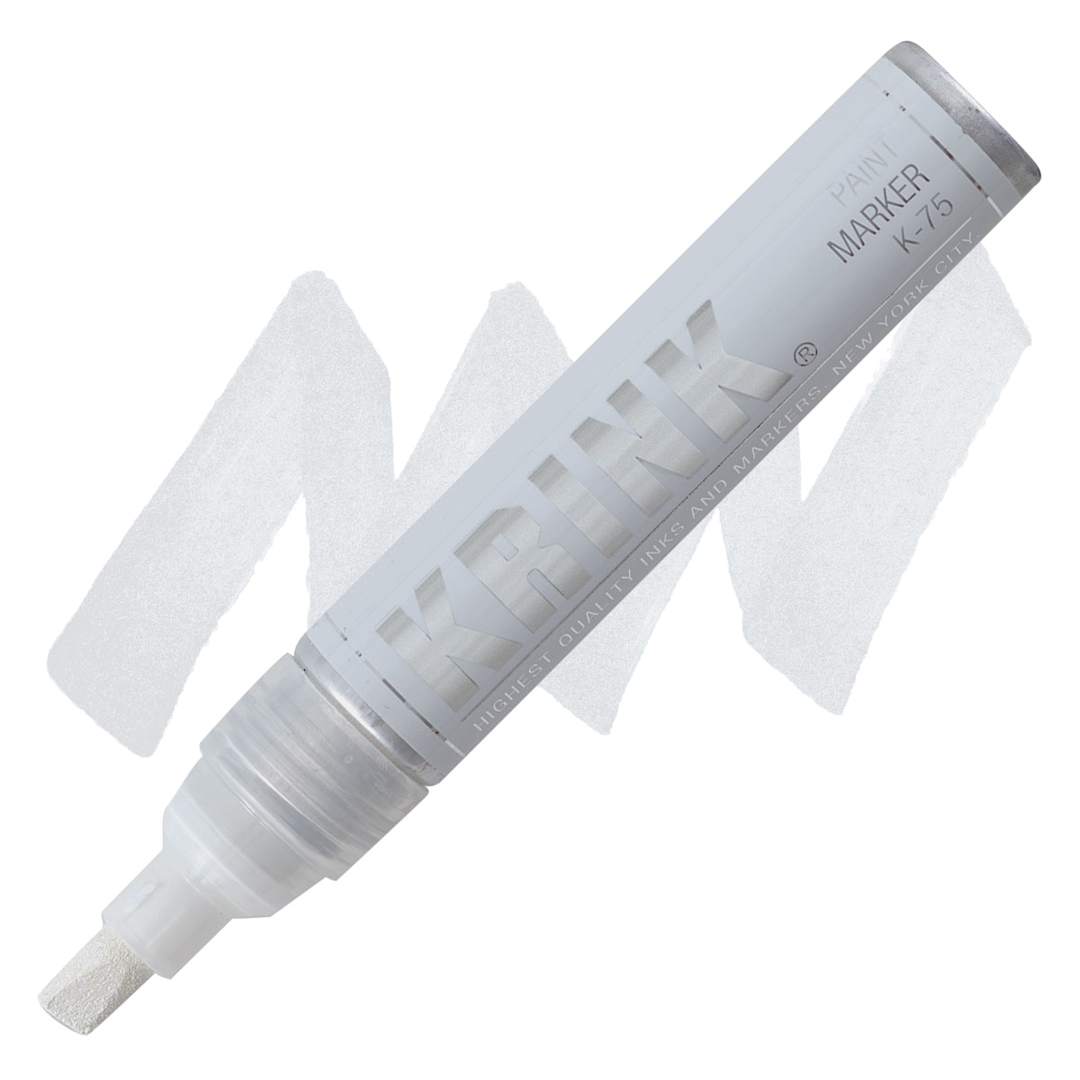 Open in modal - Krink K-75 Paint Marker - White marker and swatch