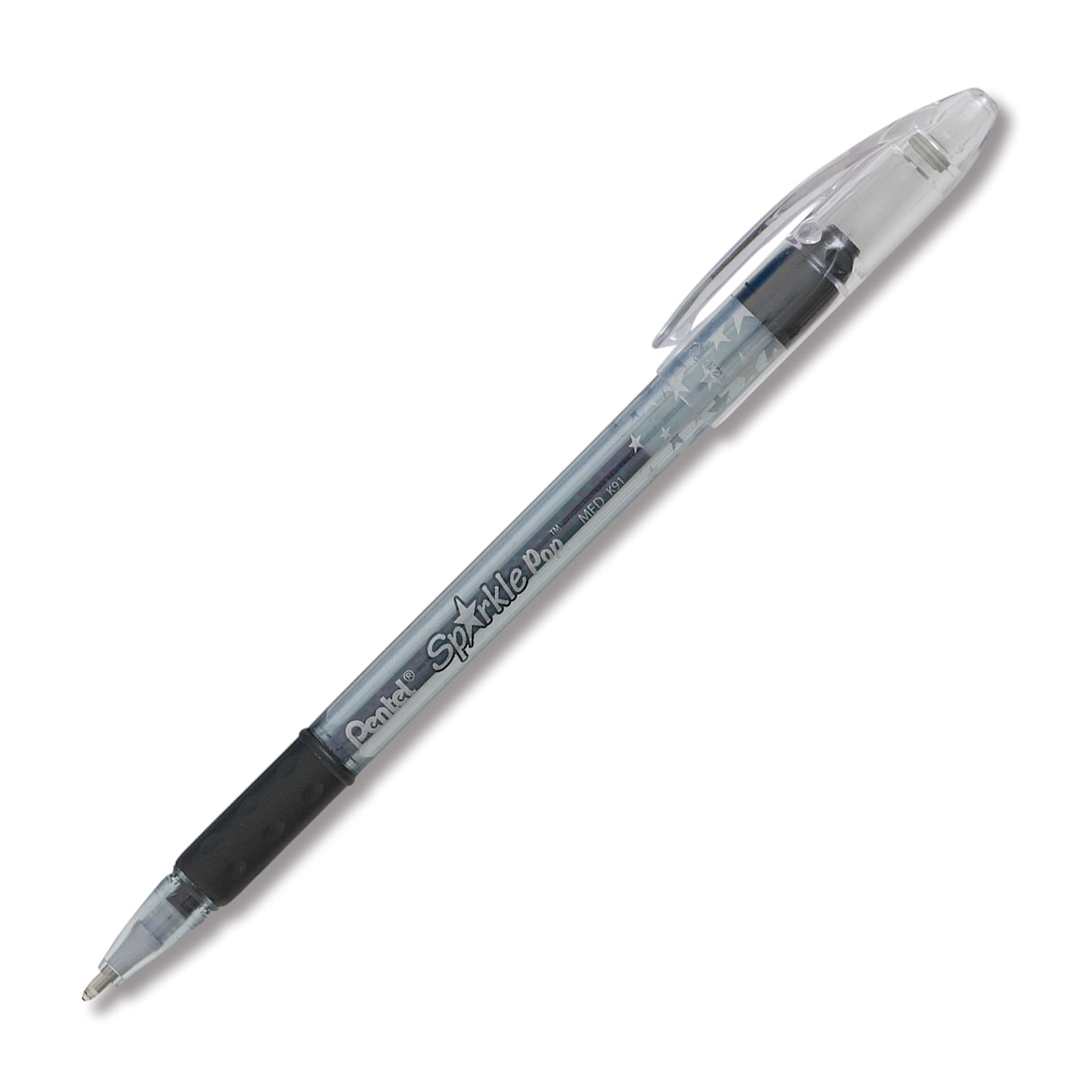 Open in modal - Pentel Sparkle Pop Pen - Black/Red