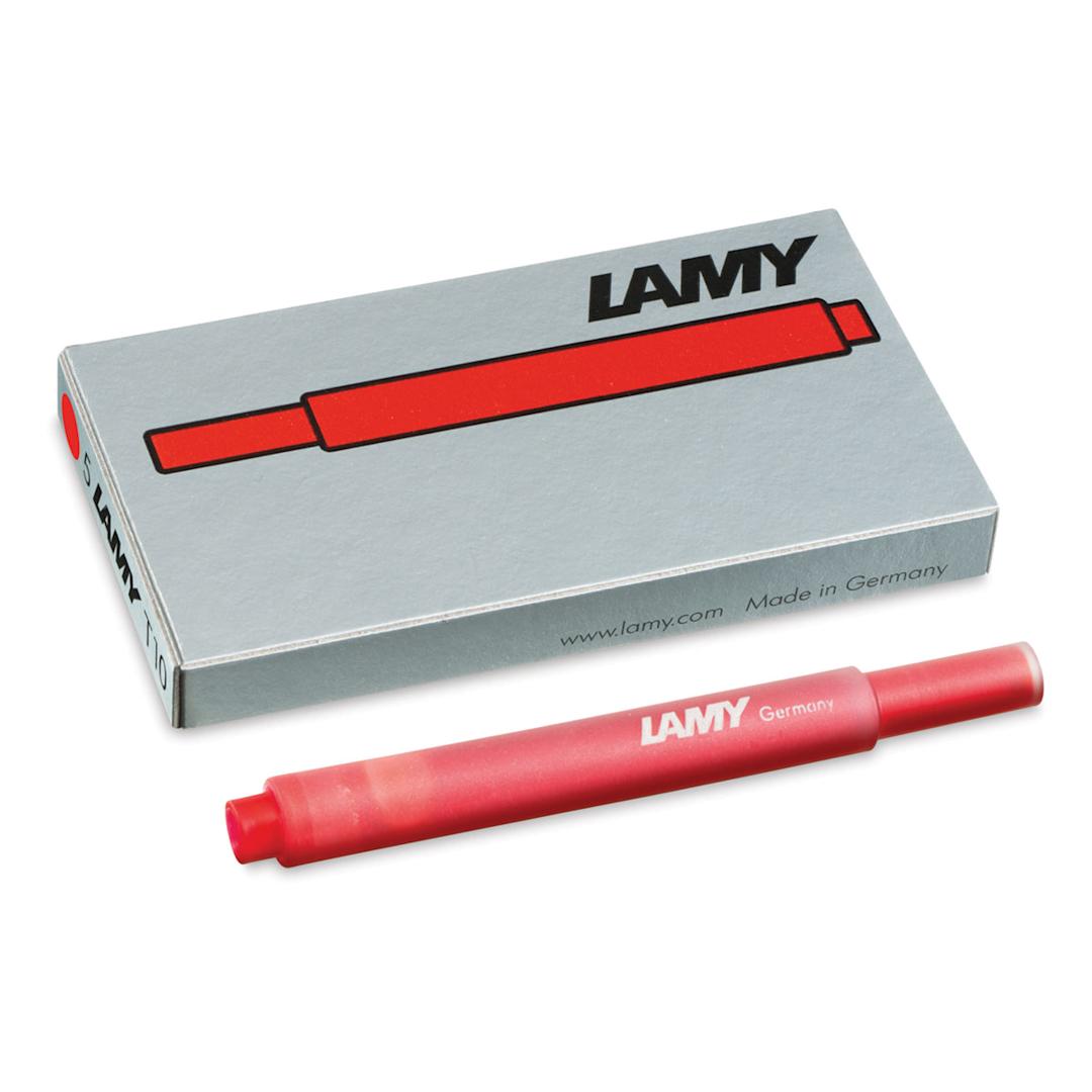 Open in modal - Lamy T10 Giant Ink Cartridges - Red, Pkg of 5