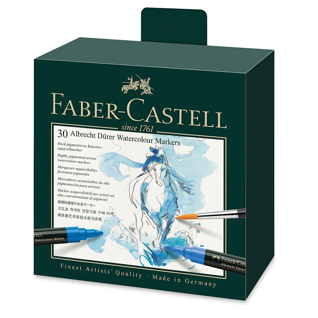 Open in modal - Faber-Castell Albrecht Dürer Watercolor Markers - Set of 30, Assorted Colors