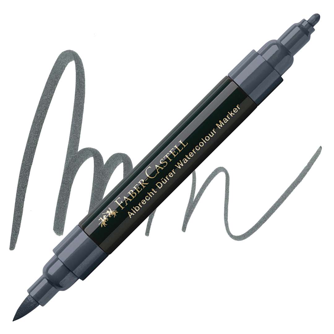 Open in modal - Faber-Castell Albrecht Dürer Watercolor Marker - Dark Indigo 157 marker and swatch