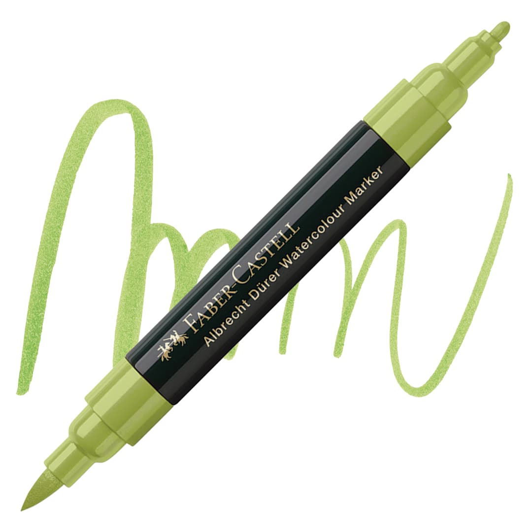 Open in modal - Faber-Castell Albrecht Dürer Watercolor Marker - May Green 170 marker and swatch